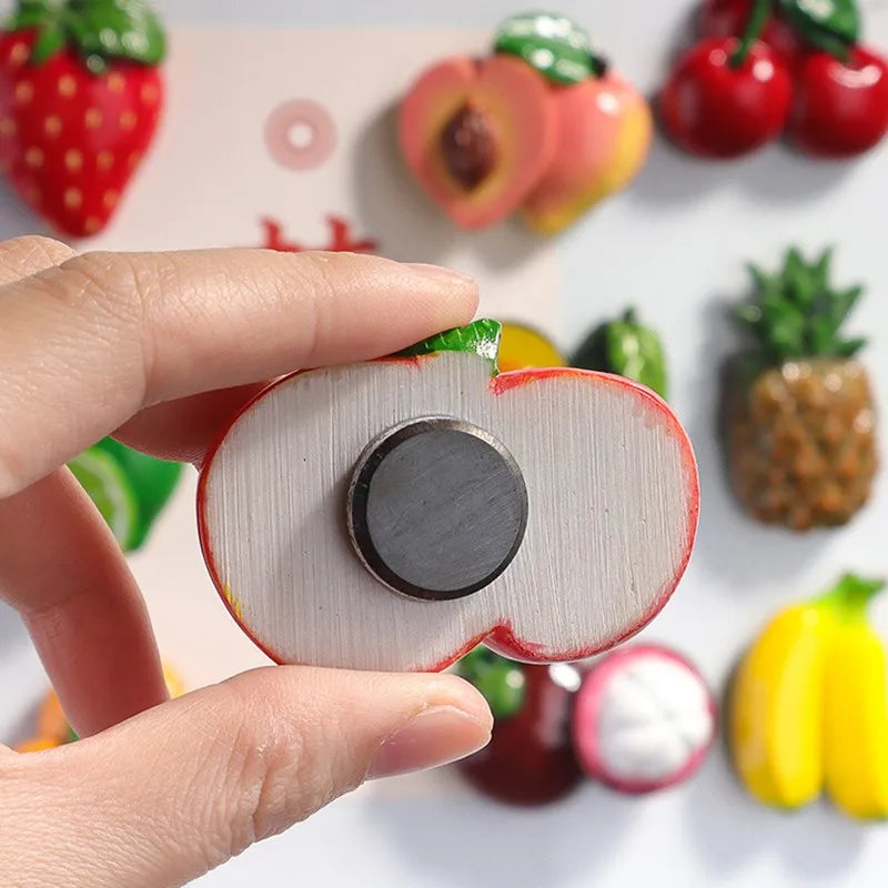 Retro 3D Fruit Fridge Magnets