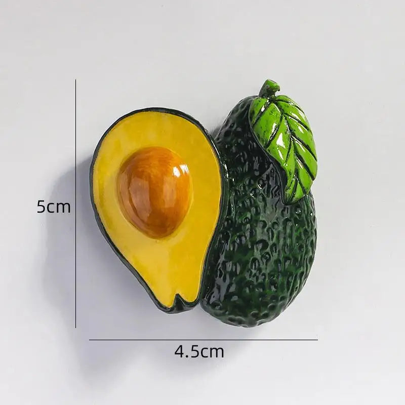 Retro 3D Fruit Fridge Magnets