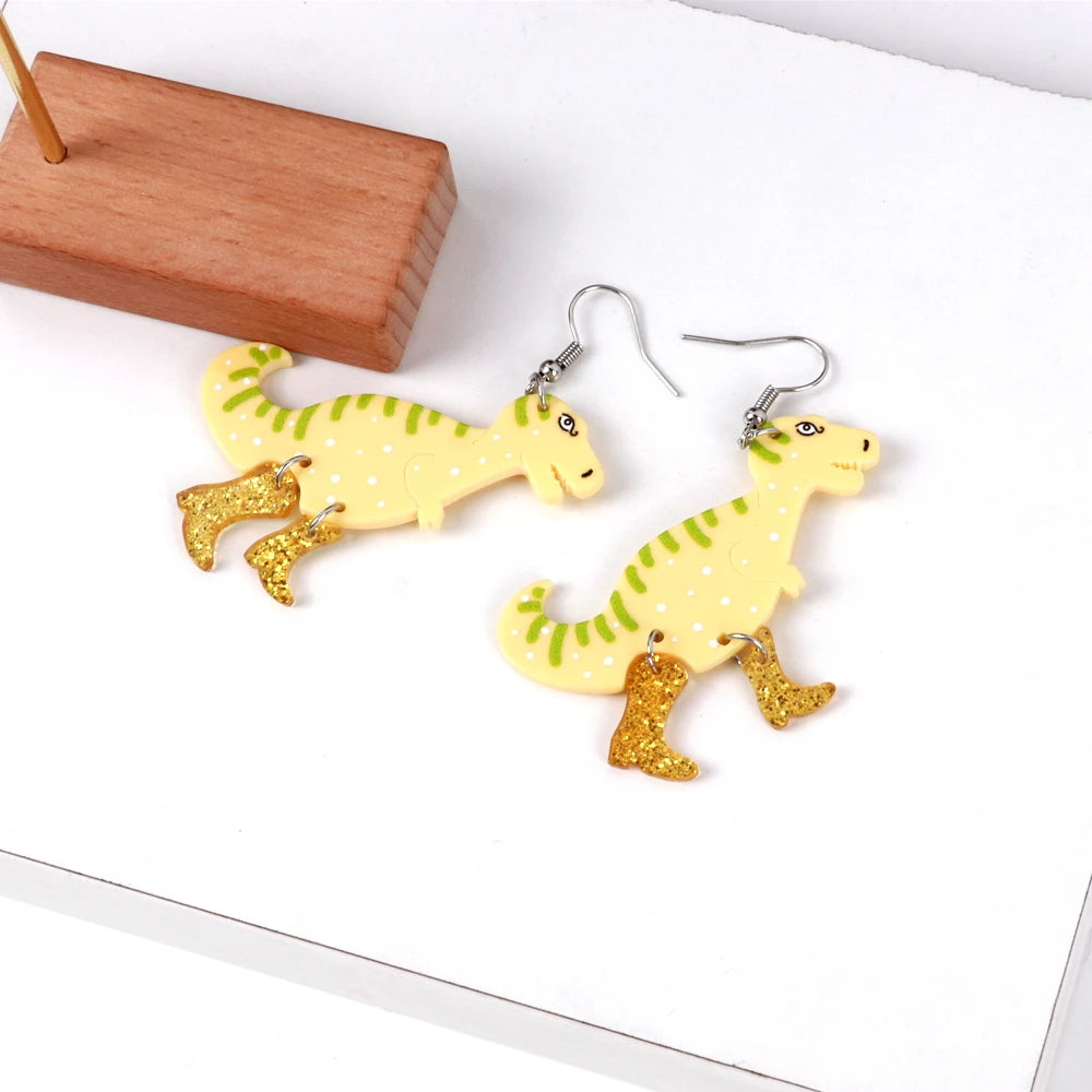 Cowboy Tabasaurs' Acrylic Drop Earrings