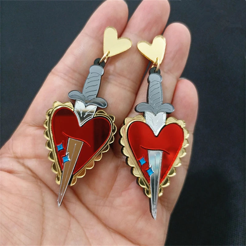 "Cross My Heart" Earrings