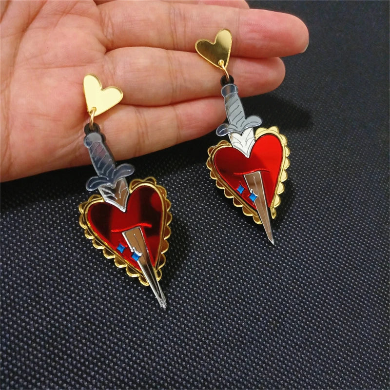 "Cross My Heart" Earrings