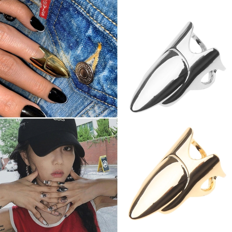 EDY Stone Titanium Fingertip Rings