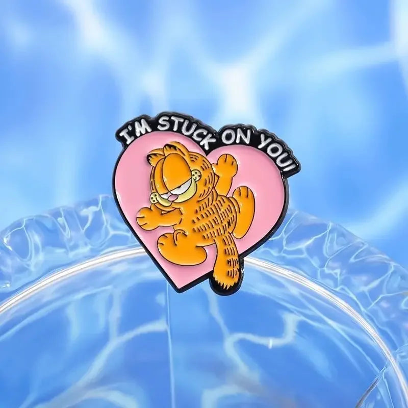 Kissin' Girls, and Hatin' Mondays! Garf Enamel Pins