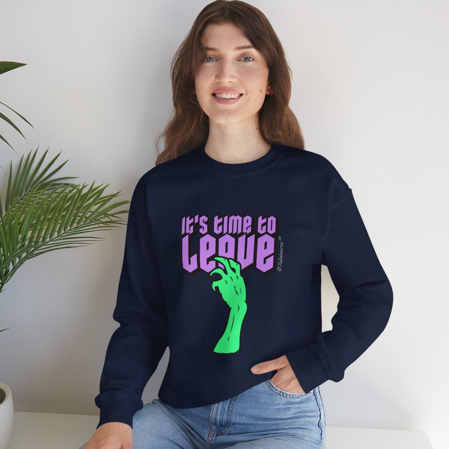 "It's Time To Leave" Unisex Heavy Blend™ Crewneck Sweatshirt